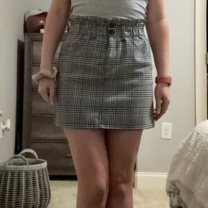 Jolt Gray Plaid Mini Skirt